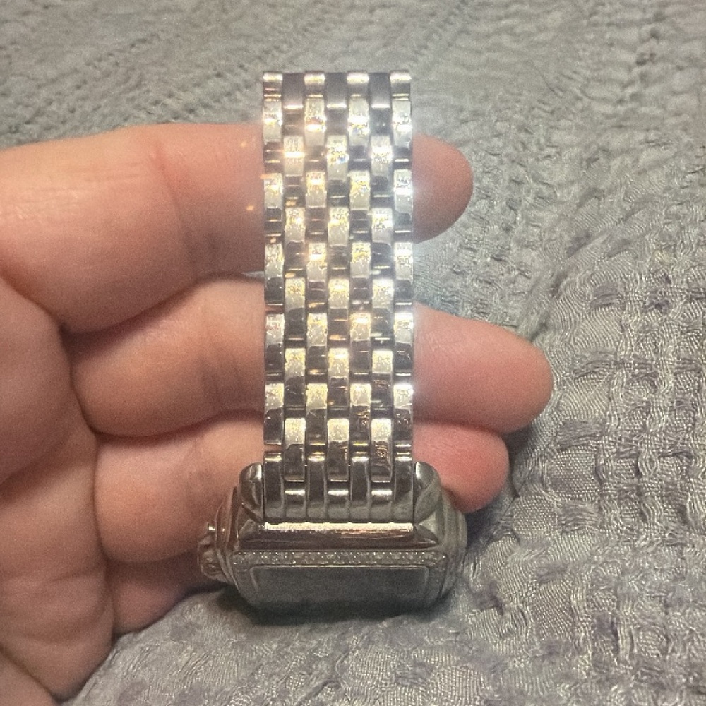 Michele Silver Watch with Diamond Accents - Picture 4 of 8